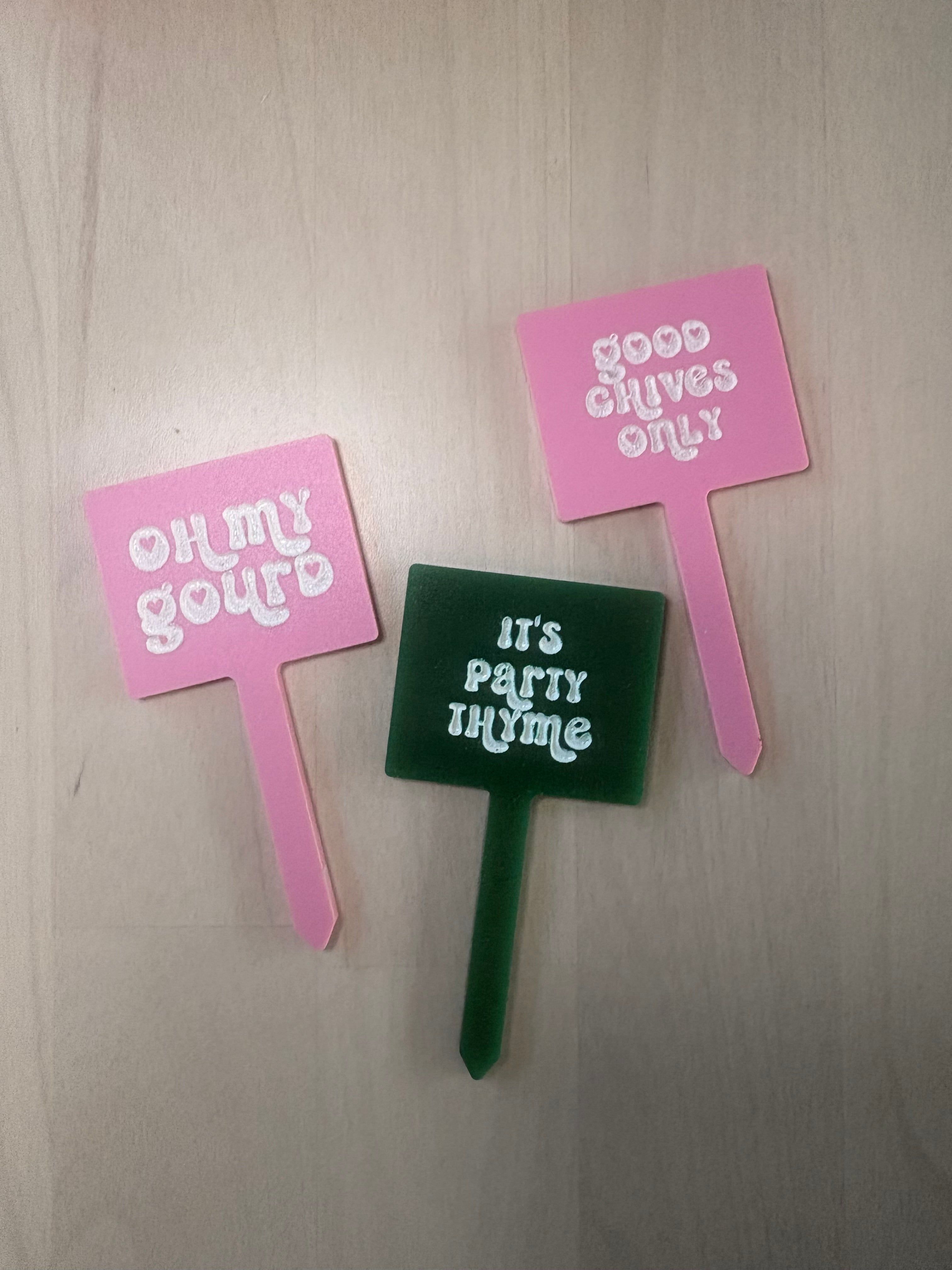 Potted Personality | Laser Engraved Acrylic Plant Stakes