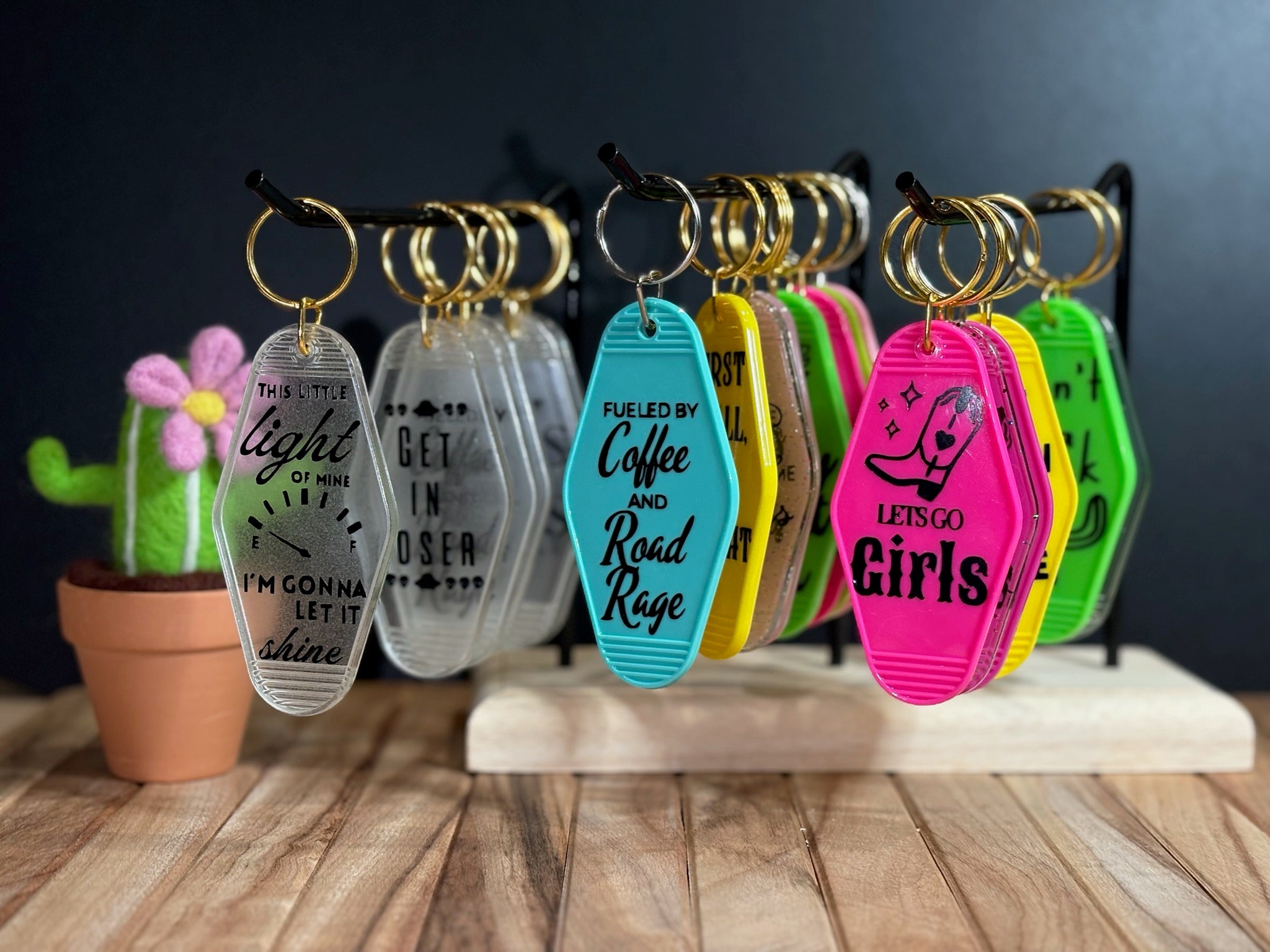 Printed Motel Keychain