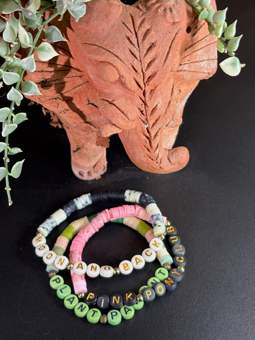 Custom Beaded Word Bracelet | Cute Stackable Bracelet