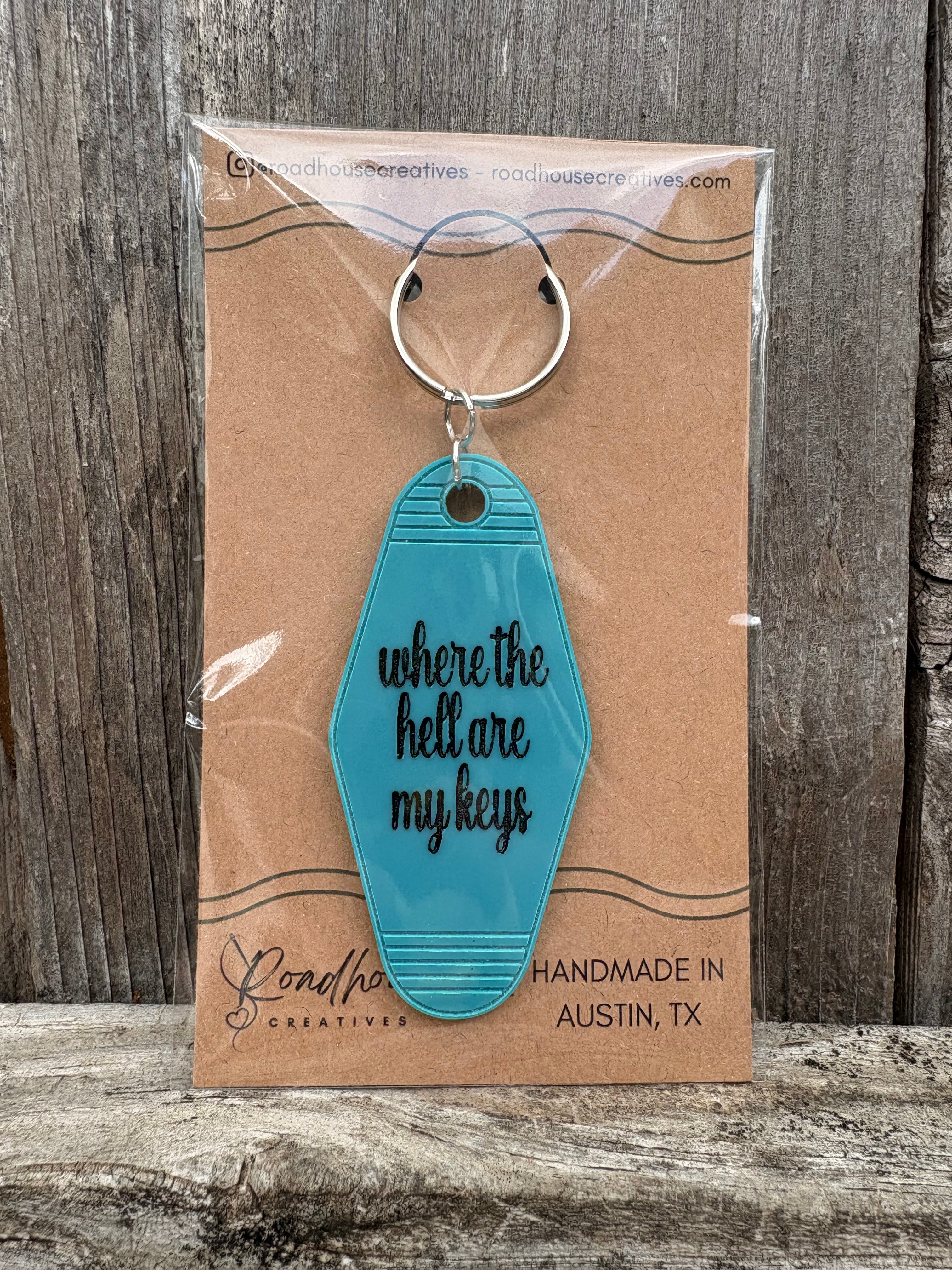 Keyed Up | Engraved Acrylic Motel Keychain
